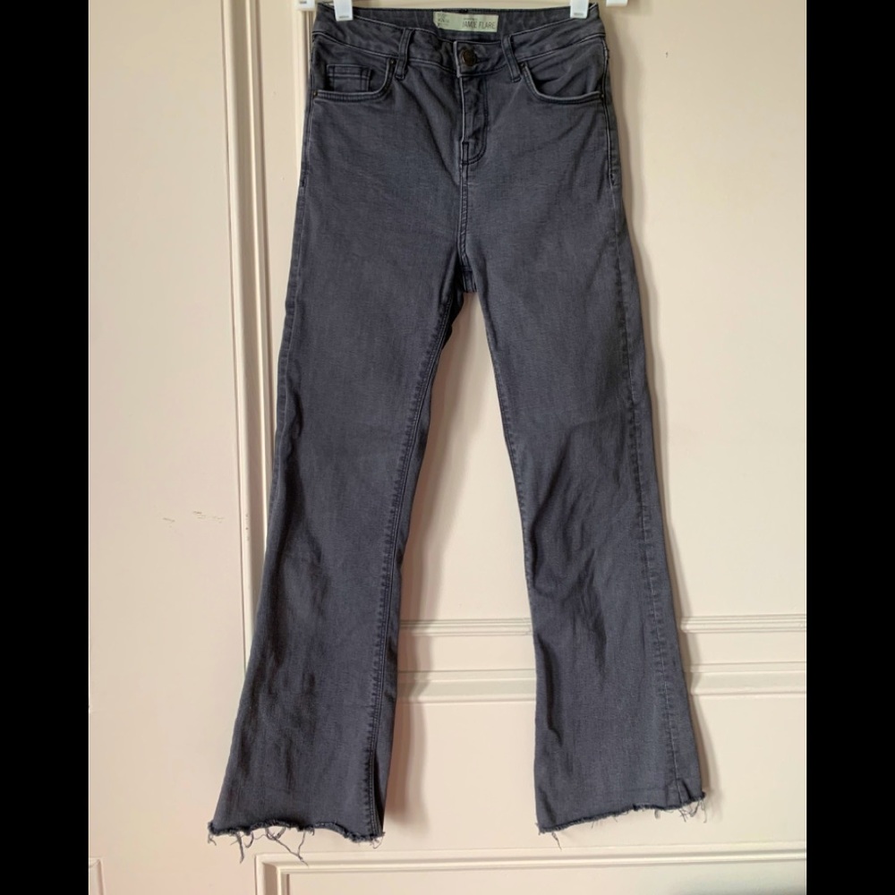 Top Shop 70’s high waist flare crop -sz 26